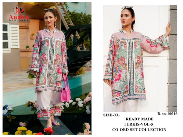AASHA DESIGNER 10016 TURKIS VOL 5 CORD SET WHOLESALE