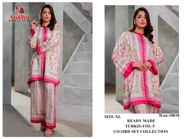 AASHA DESIGNER 10018 TURKIS VOL 5 CORD SET WHOLESALE