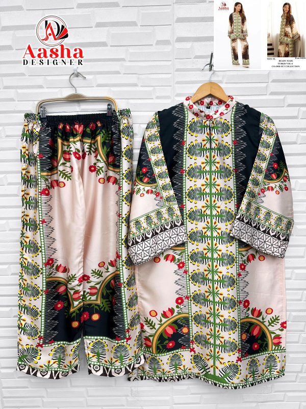AASHA DESIGNER 10020 TURKIS VOL 6 PRINTED CORD SET