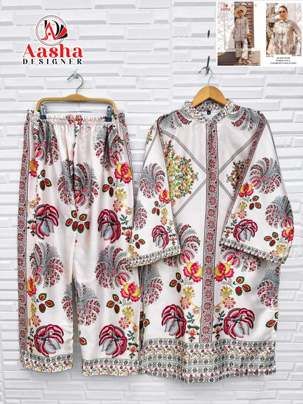 AASHA DESIGNER 10021 TURKIS VOL 6 PRINTED CORD SET