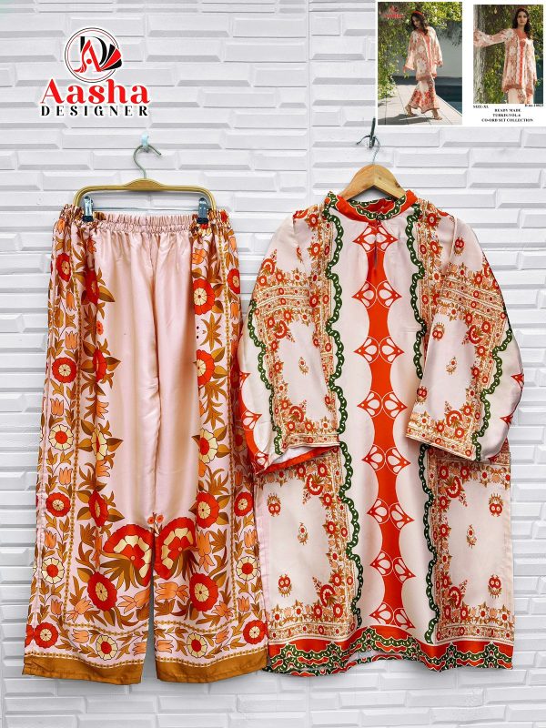 AASHA DESIGNER 10023 TURKIS VOL 6 PRINTED CORD SET