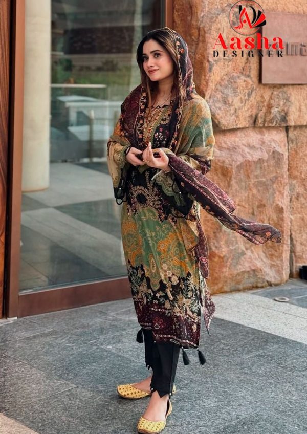AASHA DESIGNER 1177 COTTON SALWAR SUITS