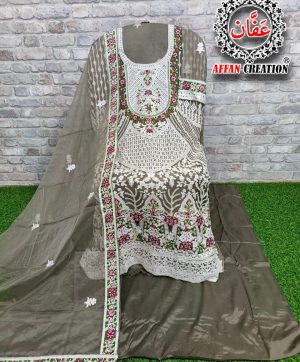 AFFAN CREATION 521 A ORGANZA PAKISTANI SUITS
