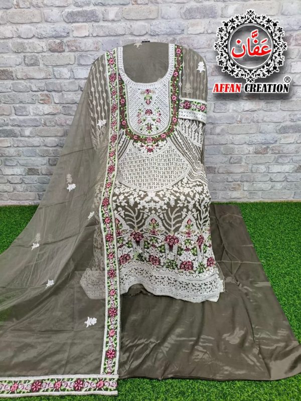 AFFAN CREATION 521 A ORGANZA PAKISTANI SUITS