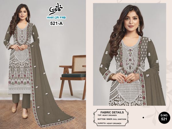 AFFAN CREATION 521 A ORGANZA PAKISTANI SUITS