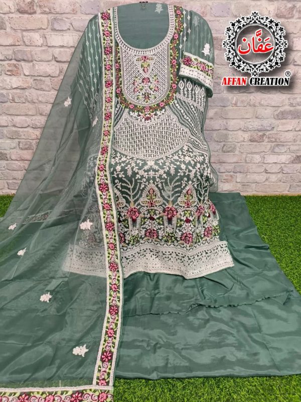 AFFAN CREATION 521 B ORGANZA PAKISTANI SUITS