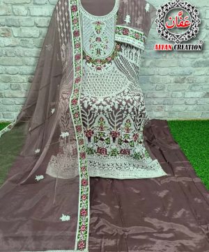 AFFAN CREATION 521 C ORGANZA PAKISTANI SUITS