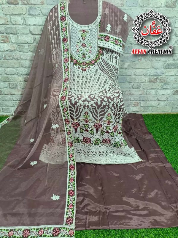 AFFAN CREATION 521 C ORGANZA PAKISTANI SUITS