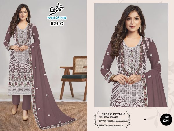 AFFAN CREATION 521 C ORGANZA PAKISTANI SUITS