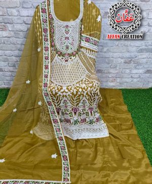 AFFAN CREATION 521 D ORGANZA PAKISTANI SUITS