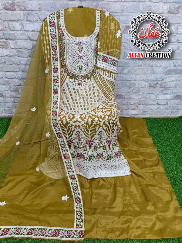 AFFAN CREATION 521 D ORGANZA PAKISTANI SUITS