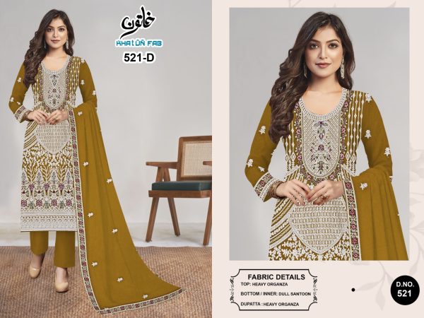 AFFAN CREATION 521 D ORGANZA PAKISTANI SUITS