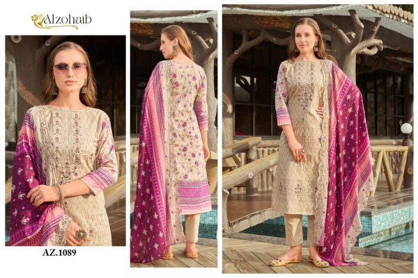 ALZOHAIB AZ 1089 PAKISTANI COTTON SUITS