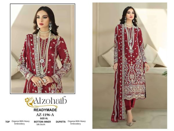 ALZOHAIB AZ 1196 A READYMADE PAKISTANI SUITS