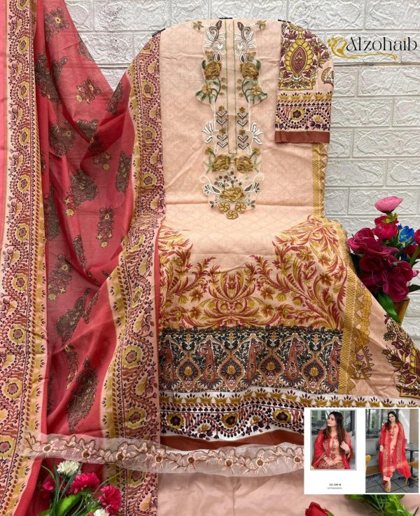 ALZOHAIB AZ 1305 B COTTON SALWAR SUITS ONLINE