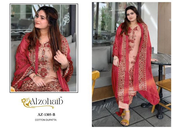 ALZOHAIB AZ 1305 B COTTON SALWAR SUITS ONLINE