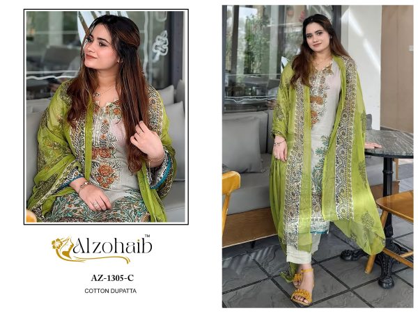 ALZOHAIB AZ 1305 C COTTON SALWAR SUITS ONLINE