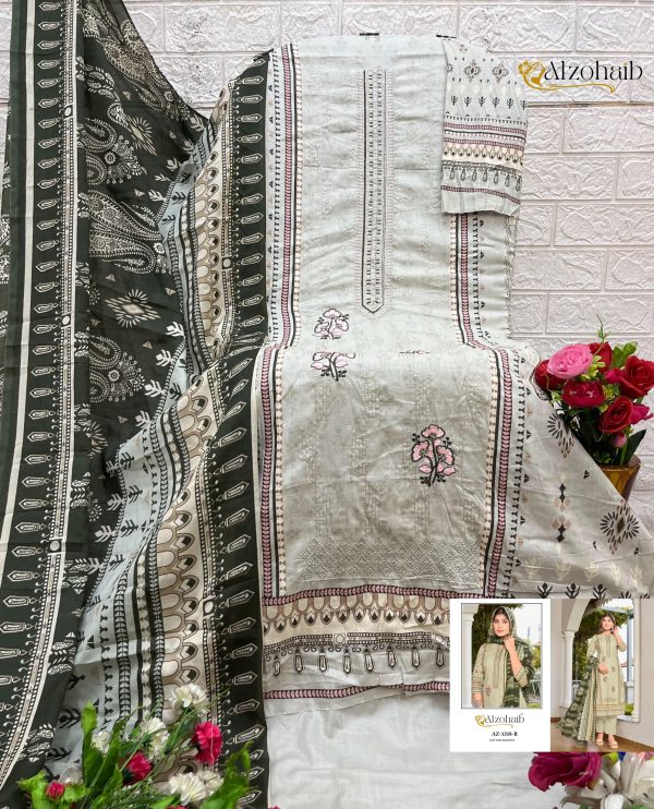 ALZOHAIB AZ 1318 B LAMHAY VOL 2 COTTON SUITS
