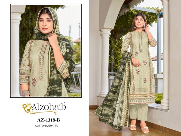 ALZOHAIB AZ 1318 B LAMHAY VOL 2 COTTON SUITS