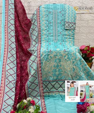 ALZOHAIB AZ 1319 B LAMHAY VOL 2 COTTON SUITS