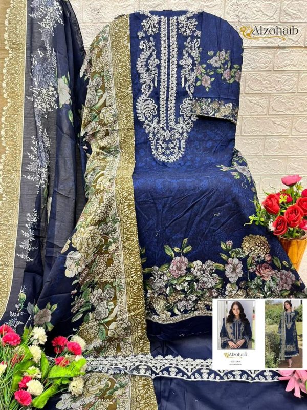 ALZOHAIB AZ 1328 A COTTON PAKISTANI SUITS