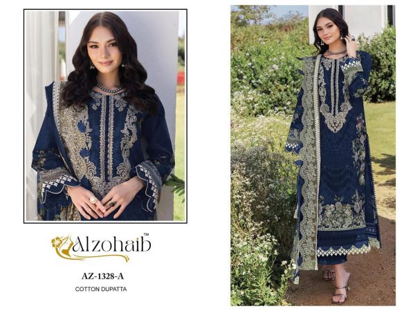 ALZOHAIB AZ 1328 A COTTON PAKISTANI SUITS