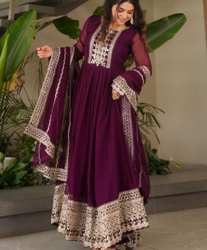 AYYANA CLOTHING AYYANA A GEORGETTE GOWN WHOLESALE