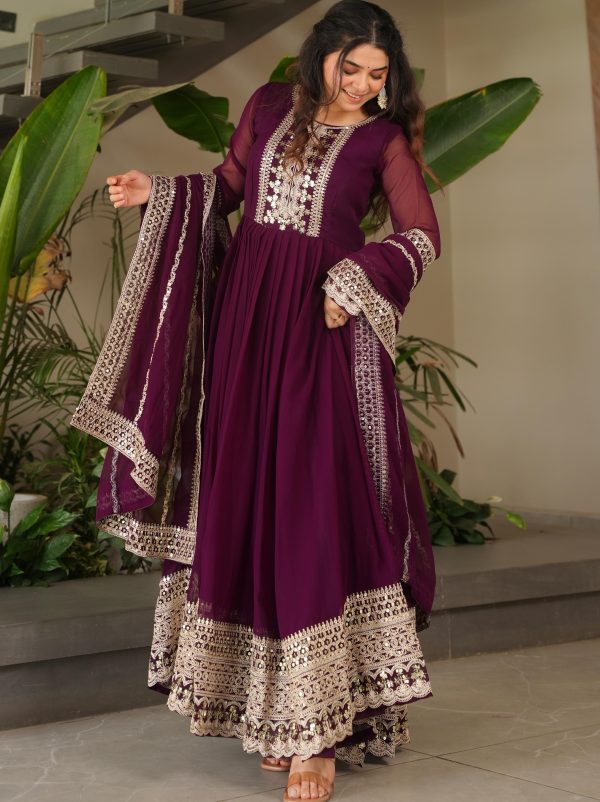 AYYANA CLOTHING AYYANA A GEORGETTE GOWN WHOLESALE