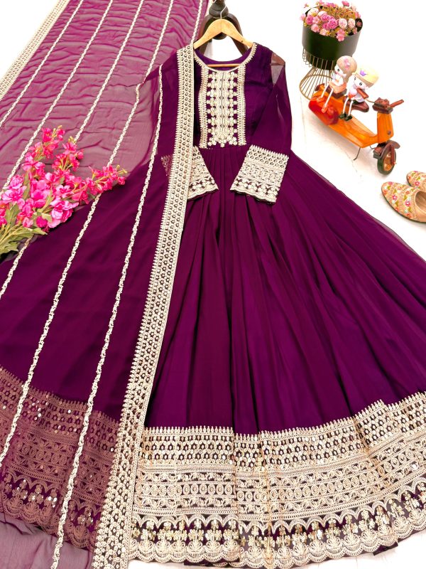AYYANA CLOTHING AYYANA A GEORGETTE GOWN WHOLESALE