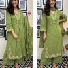 BE 385 B DESIGNER RAYON SLUB COTTON SUITS WHOLESALE