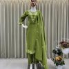 BE 385 B DESIGNER RAYON SLUB COTTON SUITS WHOLESALE