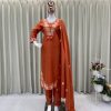 BE 385 DESIGNER RAYON SLUB COTTON SUITS WHOLESALE