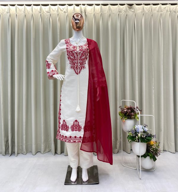BE 386 DESIGNER WEAR EXCLUSIVE ROMAN SILK SUITS
