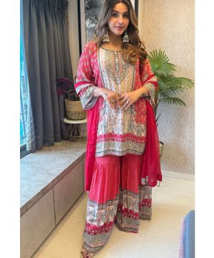 BE 387 DESIGNER WEAR EXCLUSIVE SHARARA SUIT