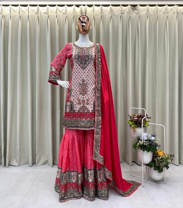 BE 387 DESIGNER WEAR EXCLUSIVE SHARARA SUIT