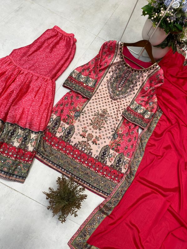 BE 387 DESIGNER WEAR EXCLUSIVE SHARARA SUIT