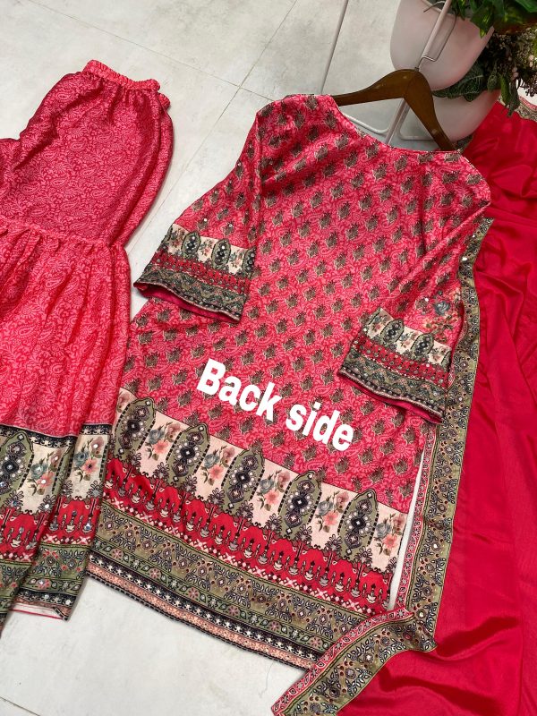 BE 387 DESIGNER WEAR EXCLUSIVE SHARARA SUIT
