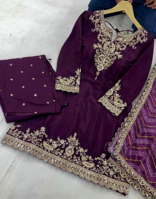 DHK 1362 A DESIGNER PLAZZO SUITS WHOLESALE