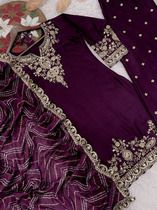 DHK 1362 A DESIGNER PLAZZO SUITS WHOLESALE