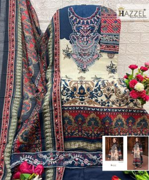 HAZZEL 0348 A COTTON EMBROIDERED SALWAR SUITS