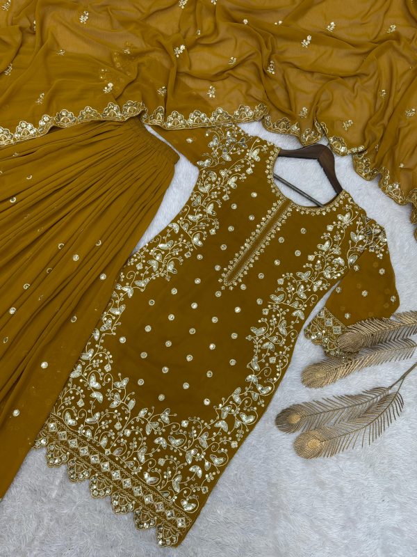 HK 1713 B DESIGNER PLAZZO SUITS WHOLESALE