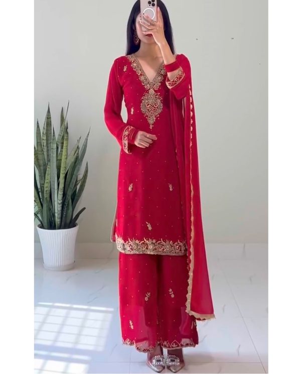 HK 1714 DESIGNER PLAZZO SUITS WHOLESALE