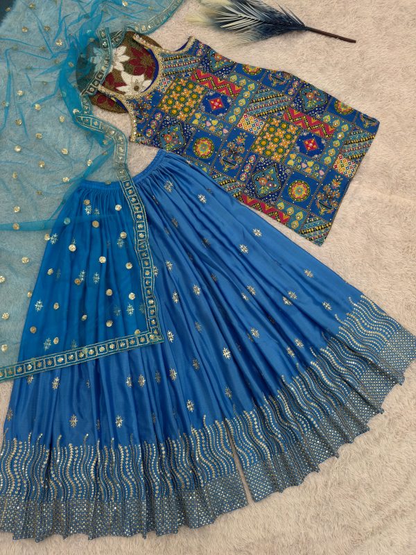 HK 1715 C D DESIGNER PLAZZO SUITS WHOLESALE