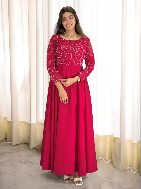 HK 1721 DESIGNER TRENDING GOWN WHOLESALE