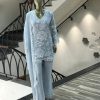 HK 1723 A TRENDING PLAZZO SUITS WHOLESALE