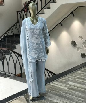 HK 1723 A TRENDING PLAZZO SUITS WHOLESALE