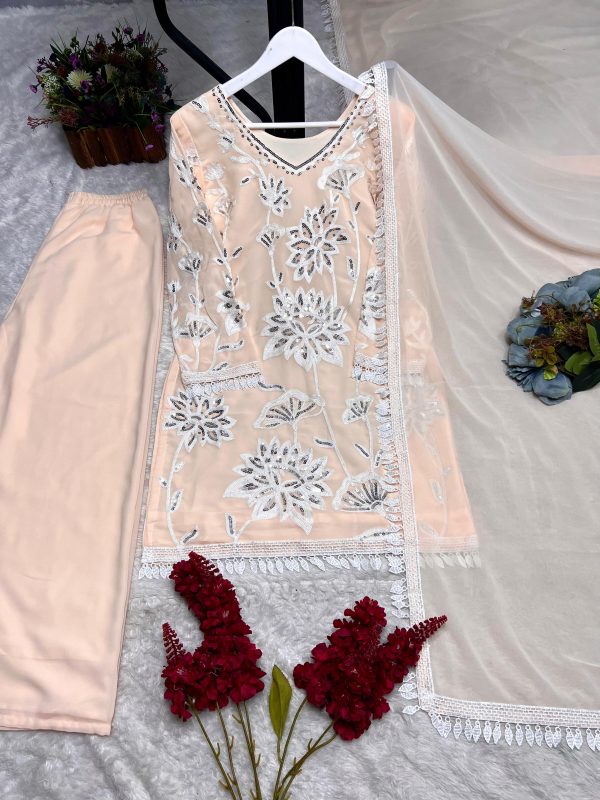 HK 1723 B TRENDING PLAZZO SUITS WHOLESALE