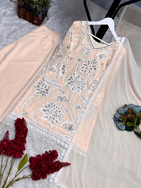 HK 1723 B TRENDING PLAZZO SUITS WHOLESALE