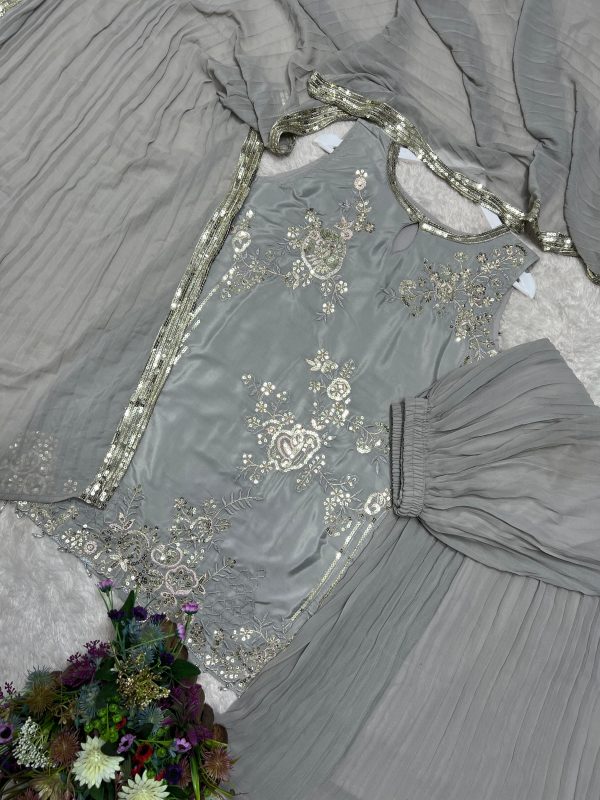HK 1724 DESIGNER PLAZZO SUITS WHOLESALE