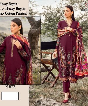 HOOR TEX H 387 B COTTON PAKISTANI SALWAR SUITS